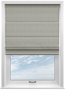 Braemar, Echoed Blue - Motorised Roman Blind